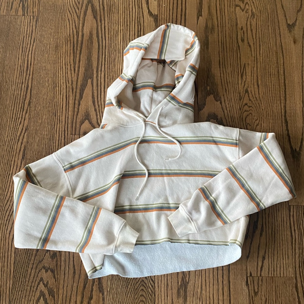 Urban Outfitters Out From Under Striped Cropped Hoodie